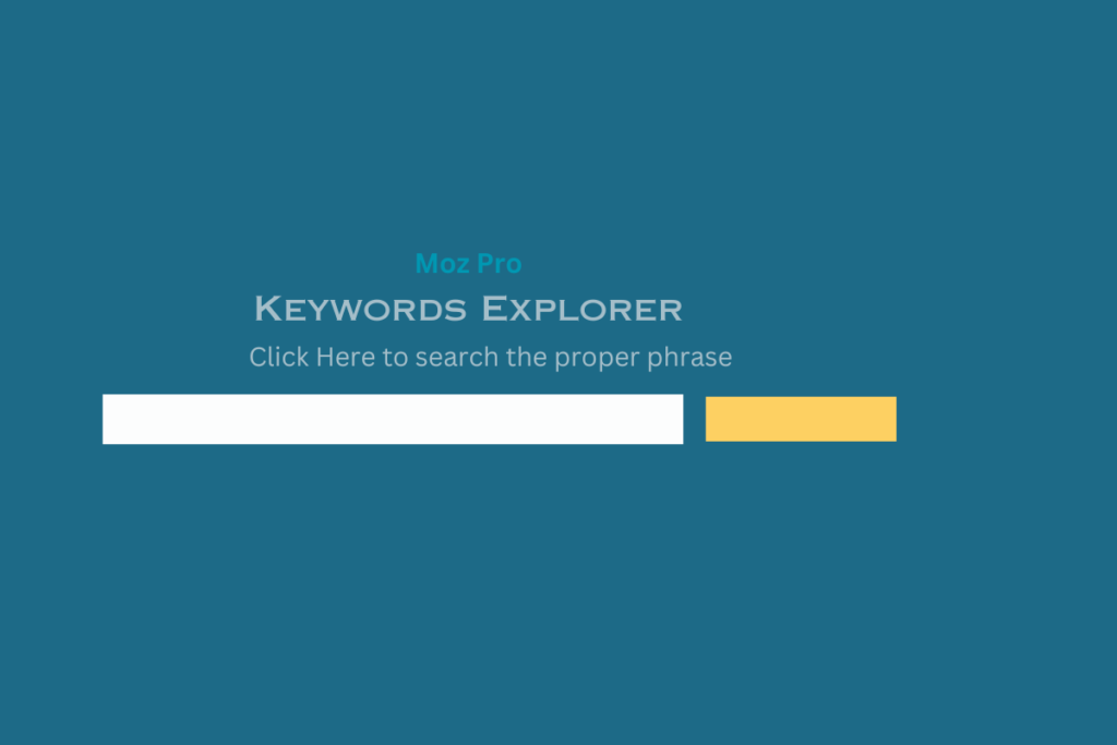 Moz keyword research tool