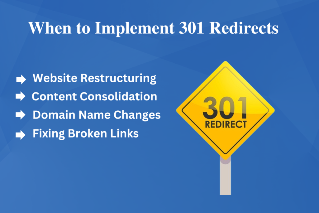 Steos to Implement a 301 Redirect